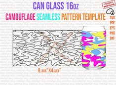 camouflage seamless pattern template can glass 1082 for crafting, quilting and more