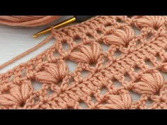 the crochet pattern is being worked on