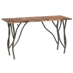 Woodland Console Table-Iron Accents Wrought Iron Console Table, Iron Sofa, Iron Console, Iron Console Table, Wrought Iron Furniture, Wrought Iron Table, Welding Table, Sculpture Metal, Iron Table