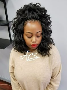 #crochetbraids  Kima Ocean Wave Full gallery on IG @braidedbyava 312 273 8826 Chicago stylist Crochet Braids Hairstyles Curls, Crochet Curls, Workout Hair, Prom Hair Styles