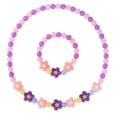 PRICES MAY VARY. High quality material - all accessories made of quality plastic and resin, non-toxic and safe Super cute colorful Flower design, including 1pcs Flower necklace, 1pcs Flower bracelet, matched style suitable for different dress up. The length of toddler necklace is 44cm/ 17" and bracelet is approx. 16 cm/ 6.3 inch; These little girls jewelry with good elastic fits most girls; Each bracelet has a matching necklace that can better achieve the effect you want This Dress Up Jewelry Se Flower Beads Necklace, Chunky Costume, Toddler Necklace, Toddler Jewelry, Girl Jewelry, Different Dresses, Flower Beads, Cute Flower, Flower Jewelry