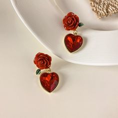 Stud Earrings- Fashion Red Rose Rhinestone Stud Earrings For Women Butterfly Angel Wings Pearl Flowers Earring Bride Wedding Engagement JewelryModel Number: 1005002857939699 Butterfly Angel Wings, Earring Bride, Red Rose Earrings, Butterfly Angel, Soft Jewelry, Pearl Flowers, Rose Stud Earrings, Wrist Jewelry, Bride Earrings