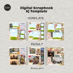 the digital scrapbook is ready to be used as a template for photos and videos