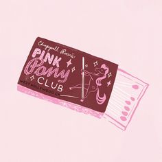 a pink candy bar with the words pink gum club on it's wrapper