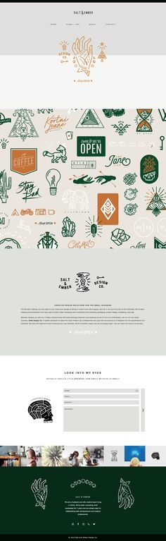 the website design for coffee shop, which is designed to look like it has many different logos