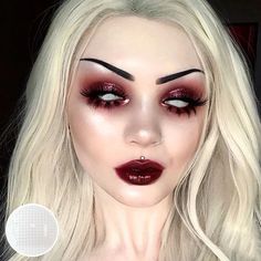 Drag Make-up, Vampire Makeup, Halloween Makeup Inspiration, Halloween Tattoo, Smink Inspiration, Red Makeup