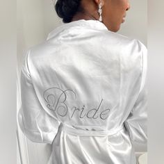 David’s Bridal Embroidered Satin Bride Robe Size: S/M Brand New, Unopened Packaging Bridal Intimates, Sleepwear Robe, Davids Bridal, Women's Intimates, New Color, Satin, Brand New, Women Shopping, Color