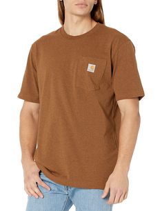 PRICES MAY VARY. Rib-knit crew neck Side-seam construction minimizes twisting Left-chest pocket with sewn-on Carhartt label Tagless neck label Prev. Name: Workwear Pocket Short-Sleeve T-Shirt Amazon Favs, Side Chest, Carhartt Shirts, Men Carhartt, Safety Clothing, Carhartt Workwear, Mens Workwear, Amazon Must Haves, Neck Label