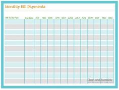 the printable bill payment form is shown in blue and white, with an orange stripe