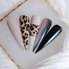 Uñas Animal Print, Ballerina Acrylic Nails, Acrylic Nail Designs Coffin, Wow Nails, Gel Acrylic Nails, Anime Nails, Leopard Nails, Acrylic Nails Coffin Pink