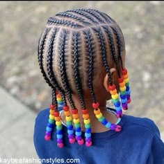 Toddler Braid Styles, Kids Braids With Beads, Kids Cornrow Hairstyles, Stitch Braid, Black Kids Braids Hairstyles