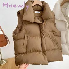 45199917973672|45199918170280|45199918366888|45199918497960 Couture Jackets, Cotton Vest, Vest Coat, Sleeveless Jacket, Warm Coat, Puffer Vest, Outerwear Coats, Womens Vest, Winter Wear