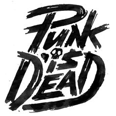 the words ink is dead written in black ink on a white background with some type of lettering