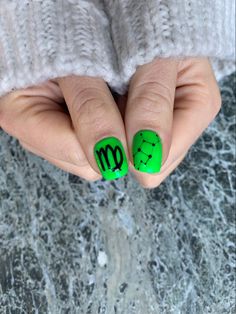 Virgo Nail Art, Virgo Nails Designs, Virgo Nails, Zodiac Nails, Nail Stamping Designs, Nails 2022, Nail Candy, Casual Nails