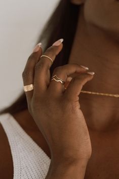 The cutest dainty every day ring - a super fun wave design! Gold Filled metal is a beautiful, affordable alternative to solid gold and can be worn by people with sensitive skin. Gold filled metal is made with solid gold pressure bonded to the wire and is over 100 times thicker than plated gold. Durable, water & tarnish resistant, these rings are suitable for daily wear! Hoop Charms, Forever Jewelry, The Wire, Wave Design, Dainty Ring, Jewelry Case, Chain Earrings, Chain Ring, Feeling Great