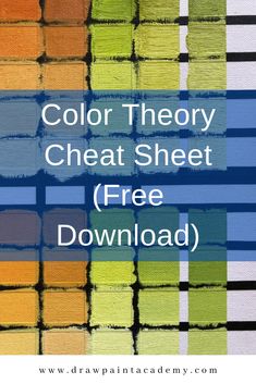 the color theory sheet with text overlay that reads, color theory sheet free printable