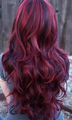 Mulled Wine Hair Color With Highlights, Multi Colored Red Hair, Red Balayage Hair, Dark Red Hair Color, Red Hair Looks, Red Ombre Hair, Wine Hair, Hair Color Burgundy, Dark Red Hair