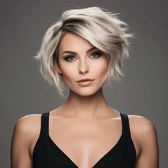 55 Trending Bixie Haircut Ideas for This Year Haircut Bobs, Playful Hairstyles, Bixie Haircut, Hairstyle Bob, Choppy Bob Hairstyles For Fine Hair, Bobbed Hair, Bob Pixie, Hairstyles Bob, Corte Bob