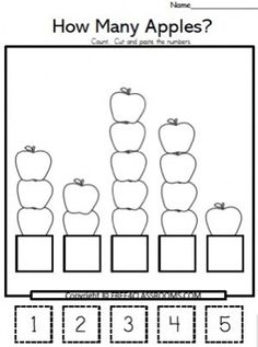 an apple counting game for kids to learn how many apples are on the number line