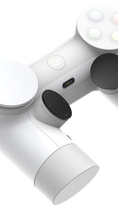 an image of a white device with buttons on it