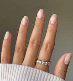 Dive into a sea of chic vibes with over 70 irresistible nude nails ideas – from beige to white, every shade is on point! 💅 Explore nude nail designs, pink nude nails, and trendy nail ideas. Transform your nails with nude nails with design or chic nude chrome nails. Your style, your shade! #NudeNails #NailDesigns #PinkNude #NailIdeas #NudeChrome Rounded Square Natural Nails, Squoval Milky Nails, Sheer Wedding Nails, Clean Bridal Nails, Clean Professional Nails, Squoval Natural Nails, Bridesmaid Nails Squoval, Squoval Nail Shapes, Nail Shapes Natural Nails