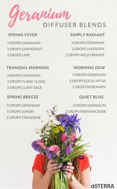 Geranium Diffuser Blend, Doterra Geranium, Doterra Essential Oils Recipes, Geranium Oil, Essential Oil Benefits