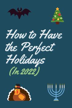 how to have the perfect holidays in 2020 infographical poster with holiday symbols and icons