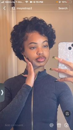 Short Hair For Black Women, Hairstyle Ideas For Short Hair, Short Relaxed Hairstyles, Short Natural Curly Hair, Hair For Black Women, Natural Hair Short Cuts, Ideas For Short Hair, Short Hair Black, Really Short Hair