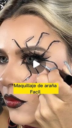 Halloween Spider Makeup, Spider Face Painting, Halloween Maquillaje, Beautiful Halloween Makeup, Spider Makeup, Spider Face, Spider Queen, Queen Makeup, Halloween Party Diy