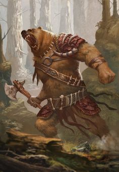 (99+) My Fantasy Life on Tumblr Bear Anthro, Angry Bear, Mythical Creatures Art