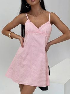 Lunya Mini Dress Pink Light Pink Birthday Dress, Sorority Dresses, Poshmark Dresses, Light Pink Mini Dress, Cute Pink Dress, Princess Polly Dress, Mini Dress Pink, Princess Polly Dresses, Pink Formal Dresses