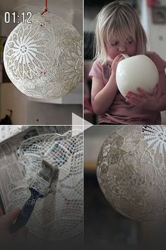 ++diy christmas wreaths ideas with ribbon, diy christmas wreaths ideas, christmas wreaths to make, diy christmas wreaths for front d, Diy Osterschmuck, Lace Lamp, Crochet Lamp, Doily Art, Doilies Crafts, Diy Lampe, Deco Luminaire, Easter Decorations Kids, Diy Projects On A Budget