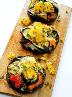 grilled eggplant and corn on the cob