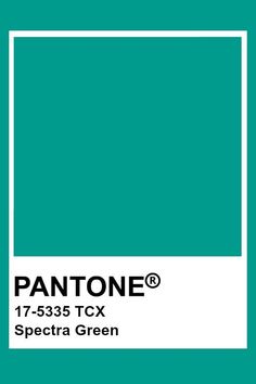 pantone's teal green color is shown