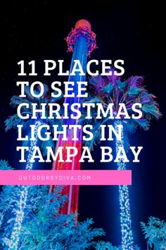 christmas lights in tampa with the words 11 places to see christmas lights in tampa