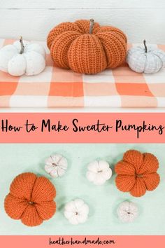 how to make sweater pumpkins for halloween