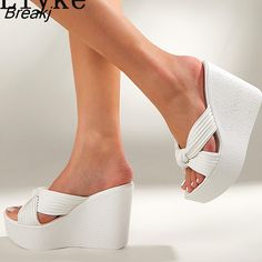 Shipping: Worldwide Express Shipping AvailableDelivery time: 7-15Days Fast ShippingReturns: Fast refund, 100% Money Back Guarantee.Brand Name: LiykeShoes Type: Modern SlippersApplicable Place: OutsideUpper Material: PUHeel Height: Super High (8cm-up)Origin: Mainland ChinaCN: GuangdongSeason: SummerHeel Type: WedgesItem Type: SlippersModel Number: A8-Fashion Element: PlatformDepartment Name: AdultOutsole Material: RubberWith Platforms: YesStyle: NoveltyInsole Material: PUPattern Type: SolidFit: F High Heel Sandals Platform, Beach Slides, High Wedges, Shoes Ladies, Up Shoes, White Shoes, Platform Wedges, High Heel Sandals, Pink Fashion