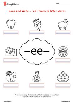 an e worksheet with pictures and words to help students learn how to write