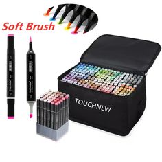 TOUCHNEW Sketching markers Soft brush Marker pen set  brush marker alcohol-based marker comic Drawing Animation, Brush Markers, Comic Drawing, Marker Art, Marker Pen, Pen Sets, Animation Art, Art Supplies, Markers