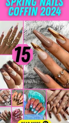 March Nails Trends 2024, Spring Nude Nails 2024, Spring Nails 2024 Trends Coffin, Spring Nail Designs 2024, Spring Coffin Nail Ideas, Round Nail Art, Spring Nails Coffin, Nails Fresh, Spring Designs