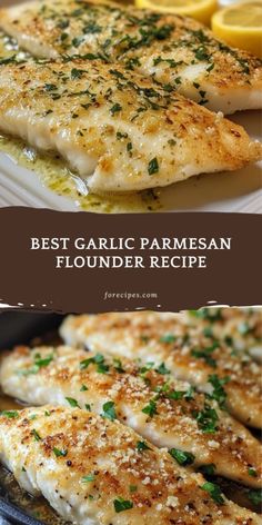 the best garlic parmesan floured chicken recipe with lemons and parsley