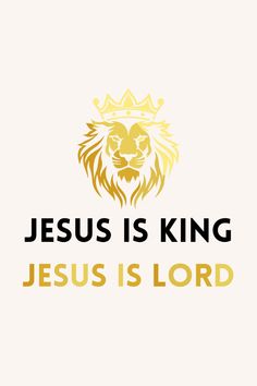 the jesus is king logo on a white background