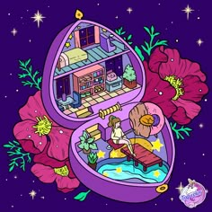 Isometric Art, Polly Pocket, Environment Concept Art, Kawaii Art, New Wall, Cute Doodles, Wallpaper Iphone Cute, Cute Illustration