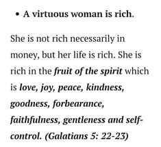 a poem written in black and white with the words'a virtuous woman is rich