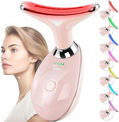 an electric hair dryer is shown with multiple colors on the top and below it