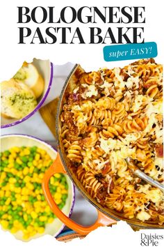 the cover of a recipe book with pasta and peas