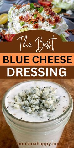 the best blue cheese dressing in a mason jar