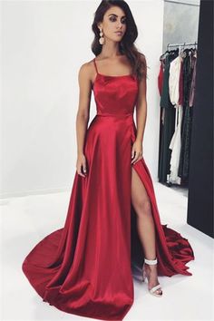 Cheap Formal Gowns, Alumni Homecoming, Evening Dress Long, Graduation Dresses, A Line Prom Dresses, Elegant Red