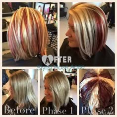 Red Low Lights For Blonde Hair Fall, Highlights Brunette Hair, Diy Balayage, Highlights Brunette, Classic Bob Haircut, Hair Colour Design, Bob Hair Color, Hair Color Red