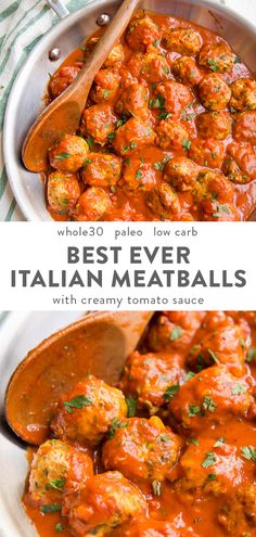 the best ever italian meatballs with creamy tomato sauce is an easy and delicious dinner